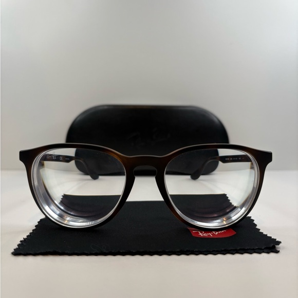 FRAMES ONLY - RayBan RB7046 5365 Tortoise shell full rim eyeglasses 51•18•140 - Picture 2 of 15